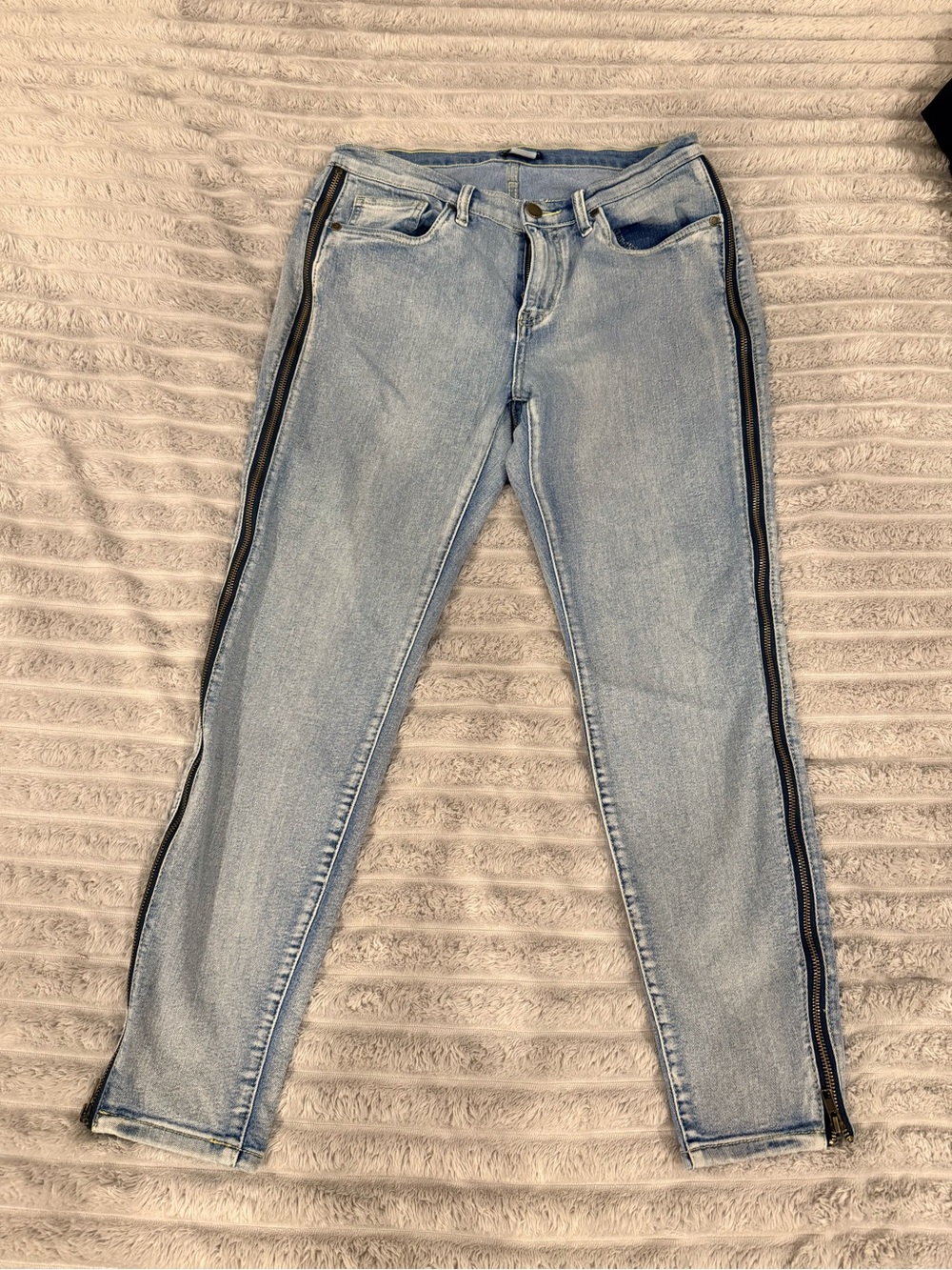 VENUS Light Blue Skinny Jeans with Side Zippers